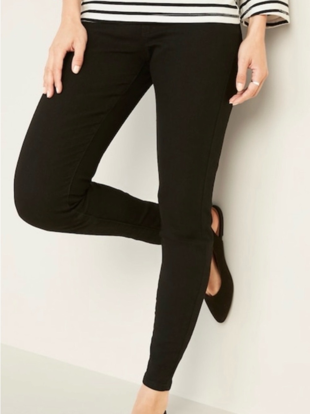 Old Navy Black Ponte Slim Leg Pants